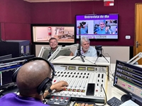 Carlão Pignatari e Jorge Seba foram os entrevistados de ontem da Cidade FM, durante o Jornal da Cidade (Foto: Prefeitura de Votuporanga)