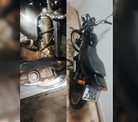 Mais uma motocicleta adulterada foi apreendida pela Polícia Militar; veículo pode estar envolvido em outros crimes (Foto: Divulgação)