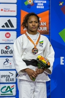 Nauana Silva, de Votuporanga, atleta do Esporte Clube Pinheiros, foi medalha de bronze em torneio internacional (Foto: Stephane Bonnet/European Judo Union)