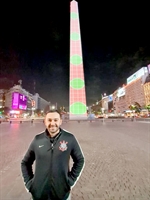 O empresário votuporanguense, Diego Santos Rodrigues, já está em Buenos Aires para acompanhar a partida de logo mais contra o Boca (Foto: Arquivo pessoal)