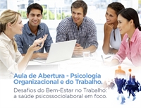 Especialização em Psicologia Organizacional e do Trabalho promove Aula de Abertura na próxima semana