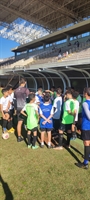 Os garotos da Votuporanguense treinam na Arena Plínio Marin para a estreia no Paulista (Foto: CAV)