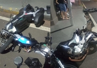  A colisão envolveu uma motocicleta e uma bicicleta motorizada, resultando em ferimento nos dois condutores (Foto: Reprodução)