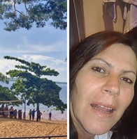 Mulher de 58 anos, Edna Poiatti, de São José do Rio Preto perdeu a vida na prainha de Santa Albertina na tarde deste domingo, durante excursão   (Foto: Divulgação) 