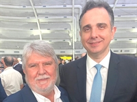 O prefeito Jorge Seba participou de uma homenagem ao presidente do Senado Rodrigo Pacheco; bolsonaristas, é claro, torceram o nariz (Foto: Redes sociais )