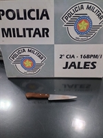 Um homem foi preso pela Polícia Militar de Jales por tentativa de homicídio na avenida Paulo Marcondes (Foto: Divulgação/Polícia Militar)