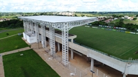 Em jogo na Arena Plínio Marin, um árbitro foi agredido e o caso foi parar na delegacia (Foto: Prefeitura de Votuporanga)