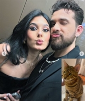 Ana Castela, Gustavo Mioto e o gato Koda (Foto: Instagram)