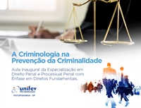 Unifev promoverá Aula Inaugural da Especialização em Direito Penal e Processual Penal