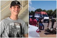 O jovem de apenas 15 anos dirigia a motocicleta no momento em que tudo aconteceu (Foto: Divulgação)