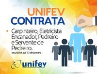 Unifev abre vagas para o Setor de Obras