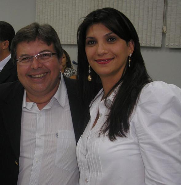 O ex-prefeito de Votuporanga Carlão Pignatari e a prefeita de Parisi, Gina Mara dos Santos Pastreis